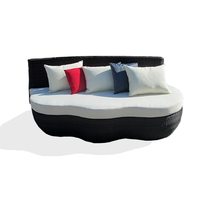 Outdoor Furniture Brown Rattan Sofa Bed