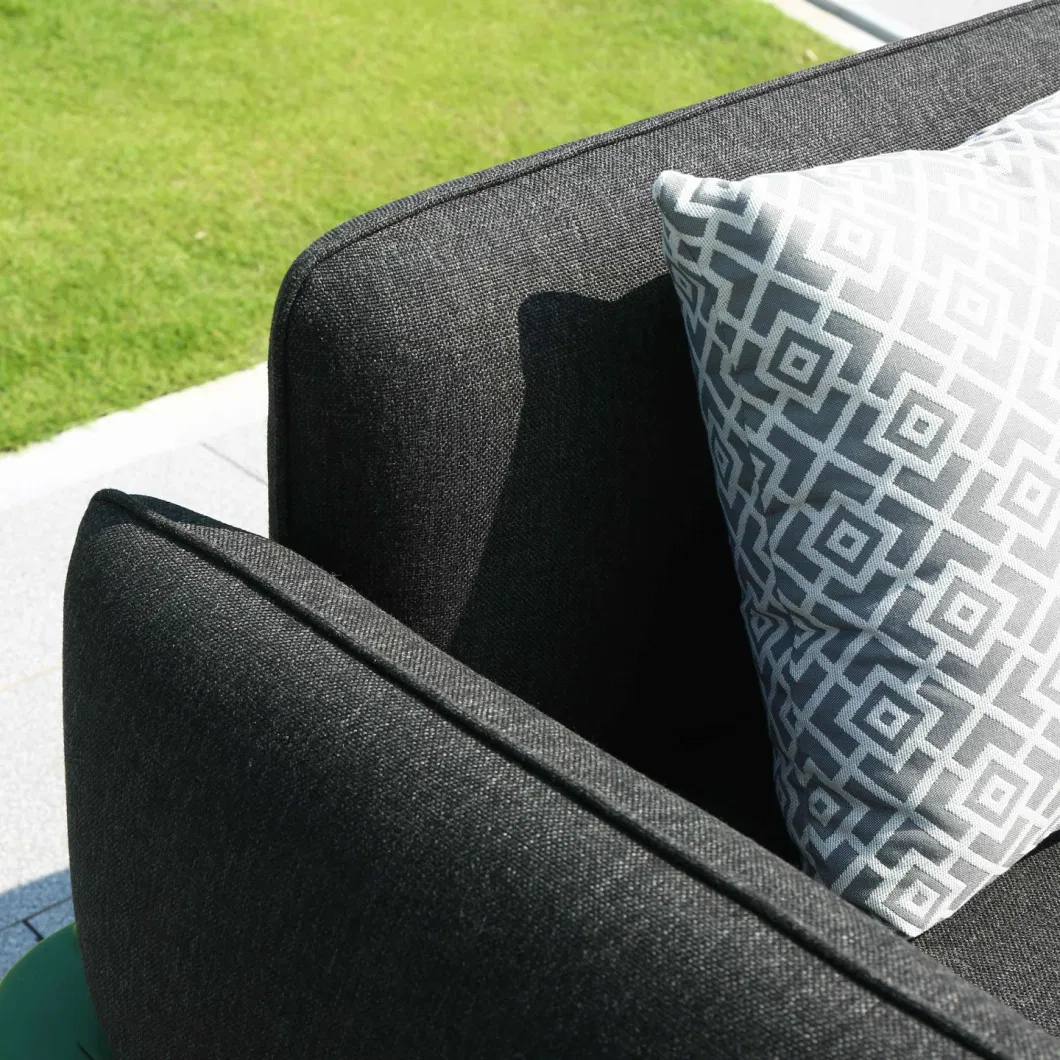 3+1 Seat Aluminum Frame Waterproof Outdoor Garden Patio Sofa Set with Coffee Table