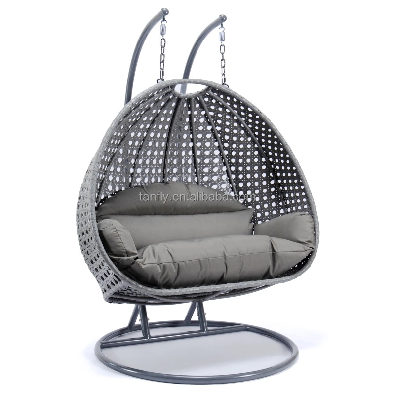 High Quality Patio Egg Chair Rattan Garden Wicker Double Seater Hanging Swing Chair
