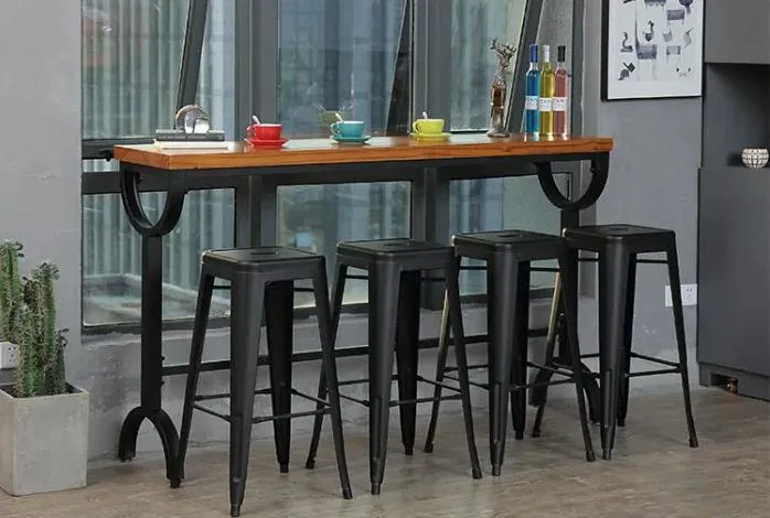Wholesale Furniture 24 Inch Metal Tolix Industrial Bistro Bar Chair (ZG21-028)
