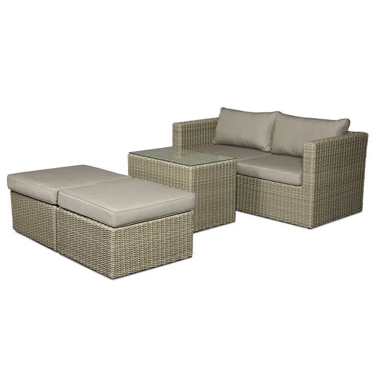 5 PCS Popular Outdoor Furniture Sofa Set Design Garden Leisure Rattan Sofa with Multiple Combinations