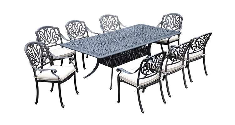 Cast Aluminum Patio Furniture Outdoor Garden Furniture Elizabeth 6 Seater Dining Set