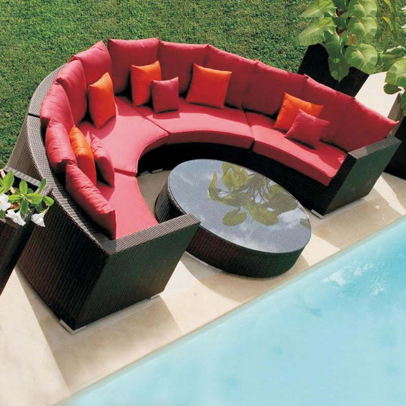 Modern Patio Furniture Garden Balcony Rattan Seat Chair Set Terrace Wicker Outdoor Sofa Outdoor Rope Garden Furniture Sofa