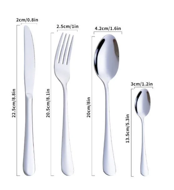 18/0 Colorful Flatware Stainless Steel Tableware Set Multicolor Dinnerware Cutlery Set Bulk Dinner Set for Home Hotel Restaurant