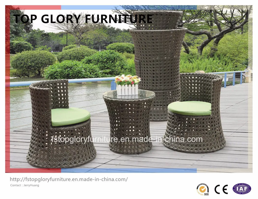 Wholesale Price Modern 2PCS Popular Competitive Stacking Rattan Garden Vase Sofa