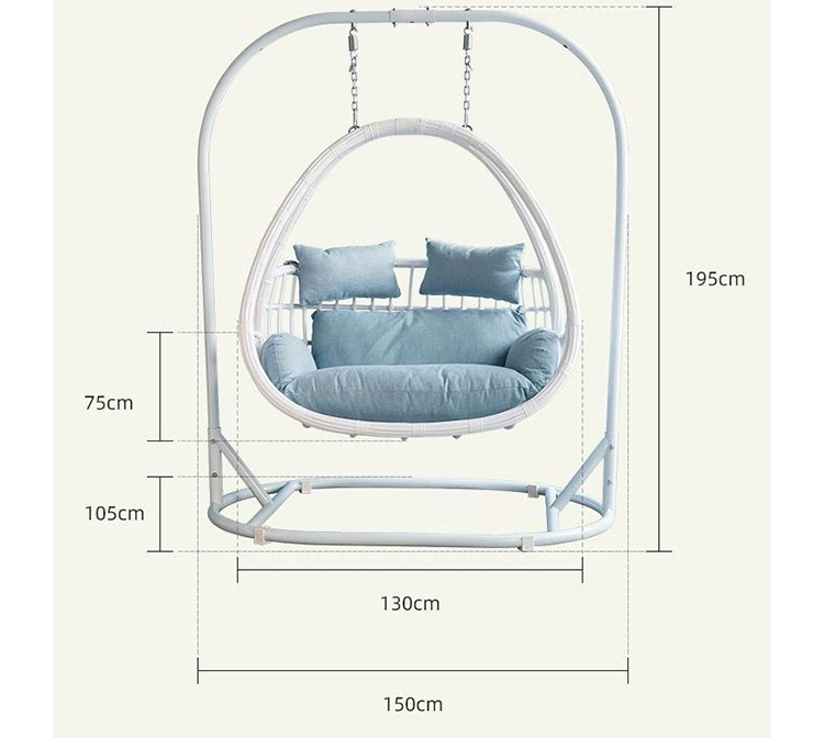 Modern Beauty Leisure Rattan Chair Patio Egg Outdoor Hanging Chairs PE Rattan Wicker Swing Chair