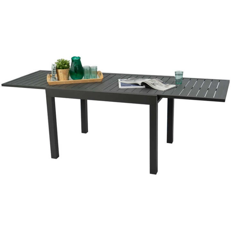 Outdoor Patio Stretch Table Aluminum Frame Dining Table Extendable Table