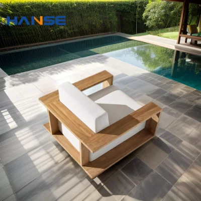 Arredamento da giardino in teak di stile contemporaneo con comodo set di divani Mobili da patio Set per conversazioni all′aperto