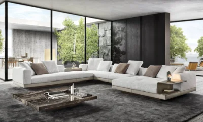 Mobili moderni tessuti sezionale divano soggiorno personalizzato Set di divani a L Luxury a 7 posti