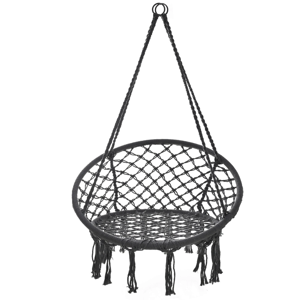 Hanging Chair Rope Outdoor Indoor Beach Park Tree Hanging Garden Patio Egg Round Hammock Swing