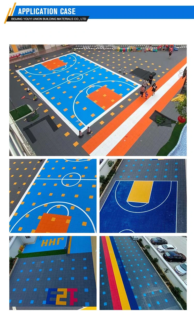 Outdoor Sport Floor Tiles Snap Together PP Basketball Volleyball Court Flooring Tile