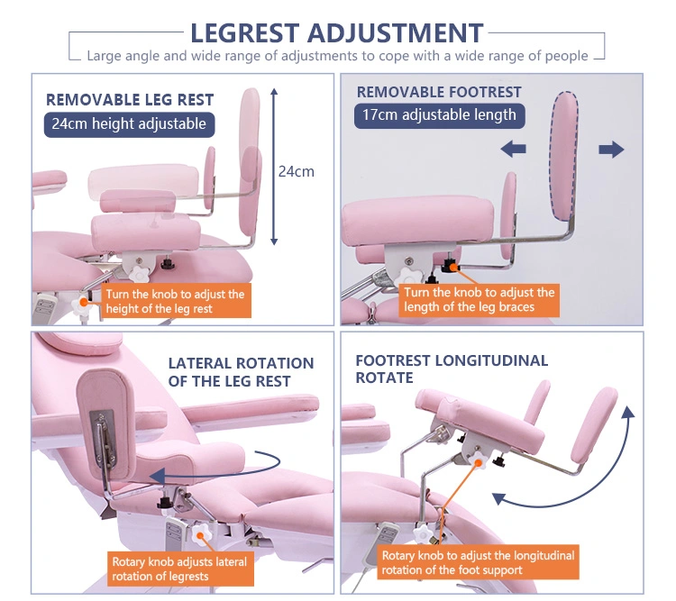 Two Motors Electric Gecological Examination Chair Hospital Treatment Table Medical Bed