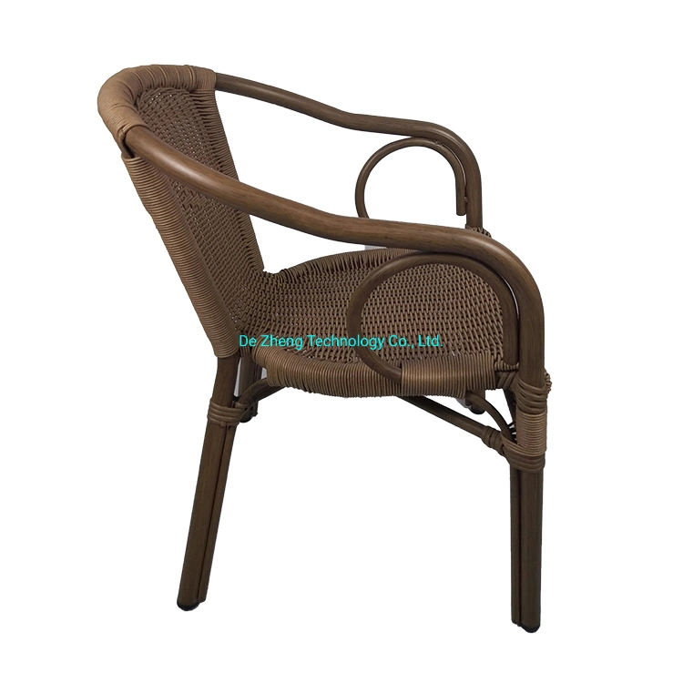 Hot Sale Outdoor Rattan Furniture Garden Aluminium Bistro Wood Bamboo Vintage Chair Furniture