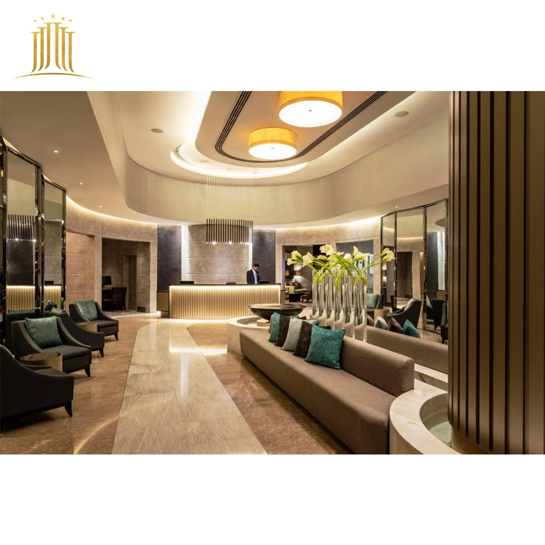 Dubai 5 Star Luxury Solid Wood Timber Sofa Classic Hotel Lobby Furniture for Custom