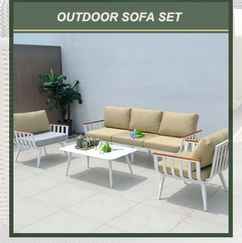 Custom Hotel Garden Patio Leisure Furniture Set Chinese Teak Aluminum Corner Modular Outdoor Sofa