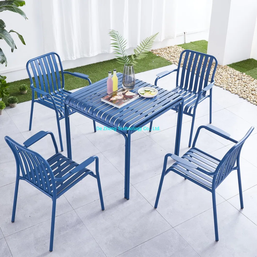 New Arrival China Wholesale Modern Style Aluminum Dining Garden Outdoor Furniture