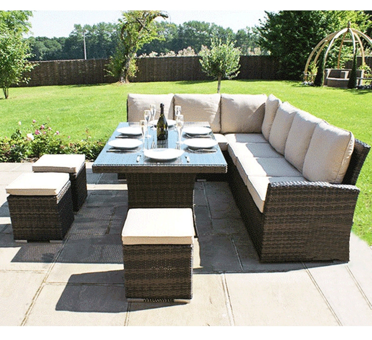 Factory Wicker Outdoor Patio Rattan Sofa Furniture Sofa Set