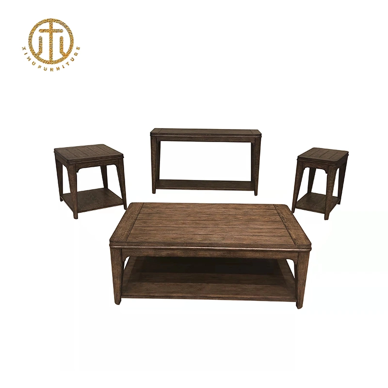 Square Chair Brown Pine Vintage Dining Room Furniture Sets