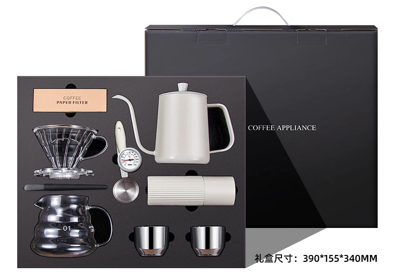 Outdoor Drip Pot Kettle Pour Over Coffee Grinder Hand Travel Bag Coffee Maker Coffee Tea Kettle Grinder Coffee Gift Set