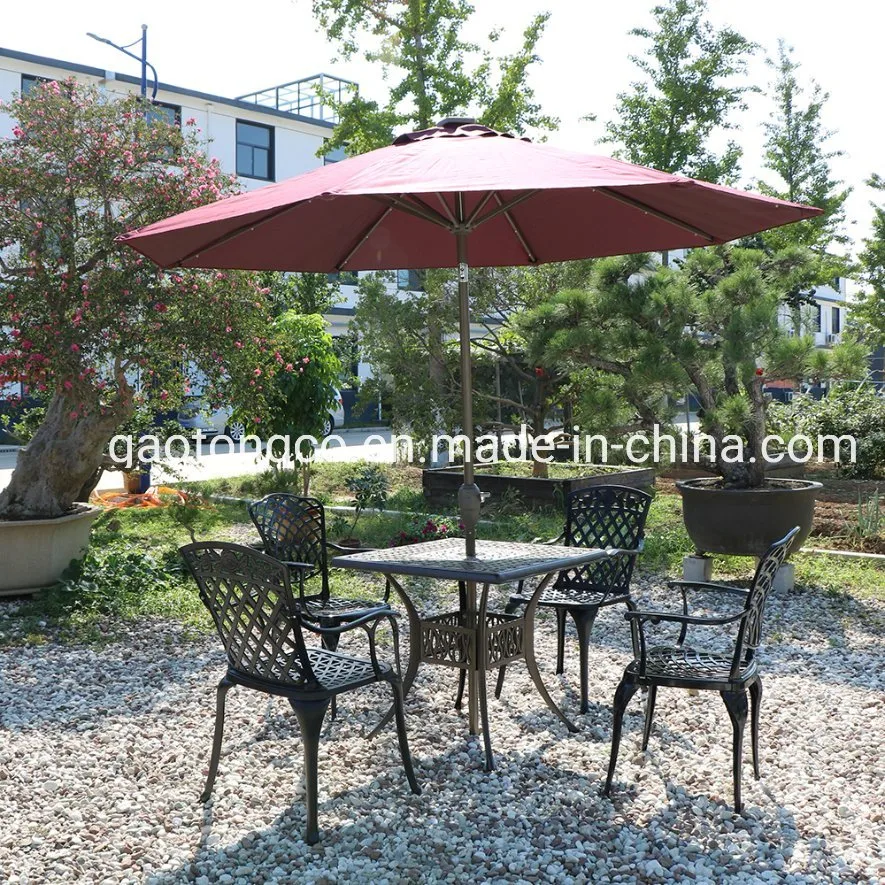 Round Garden Dining Table Set Outdoor Cast Aluminum Garden Table Furniture