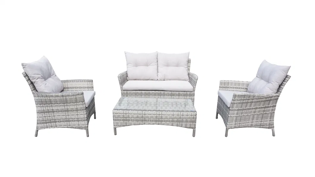 Patio Outdoor Garden Furniture Rattan Wicker Kd Sofa Set 4PCS