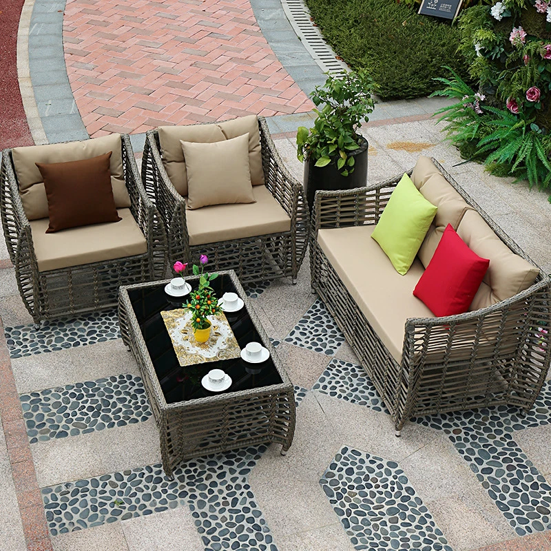 Wholesale Popular Outdoor Garden Patio Sofa Set Rattan Wicker Sofa