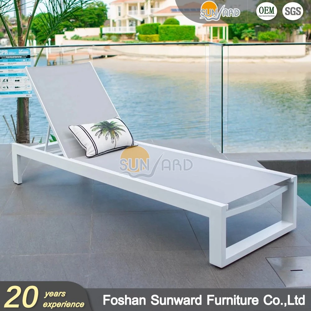 Customized Resort Hotel Garden Patio Outdoor Furniture Aluminum Beach Chair Pool Chaise Lounge