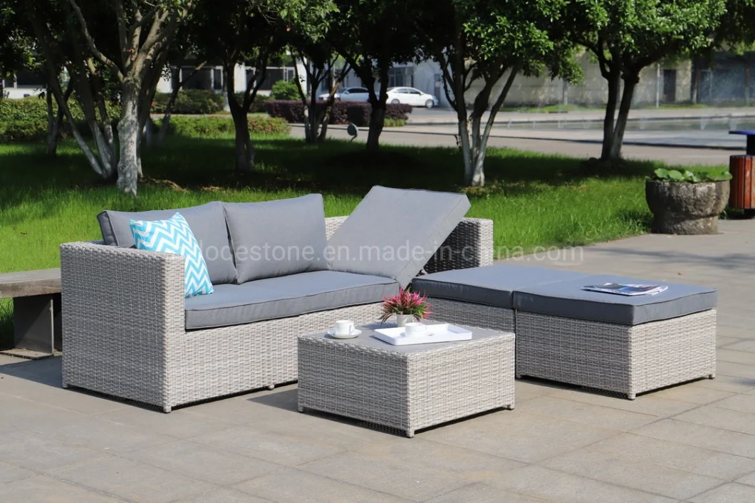 Hot Sale Luxury Outdoor Rattan Furniture Garden Sofa Set with Waterproof Cushion