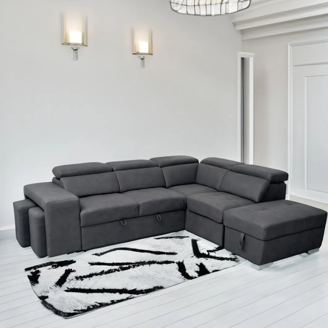 Manufacture Huayang Customized Function Recliner Modern Faux Leather China Chair Sectional Sofa