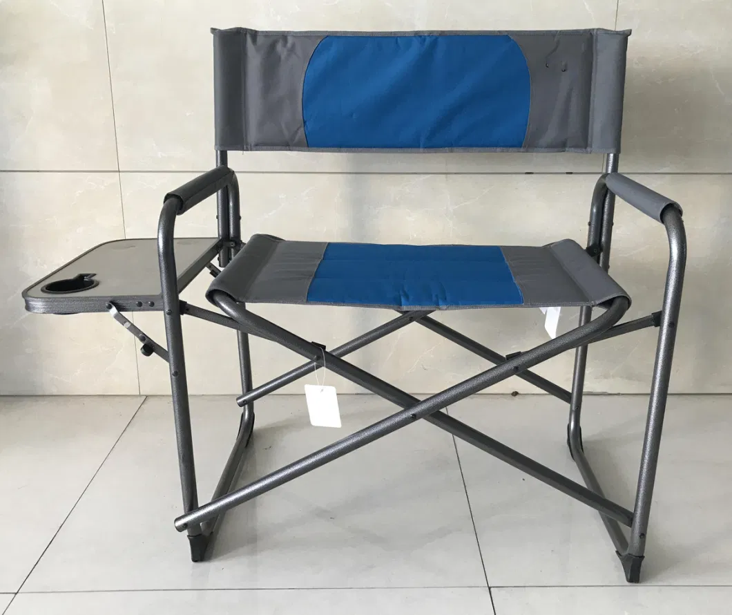 Oversized Deluxe Steel Frame Portable Folding Deck Director Camping Chair