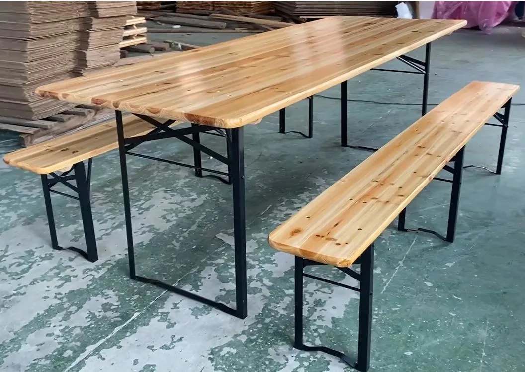 Wooden Foldable Garden Picnic Beer Table Set