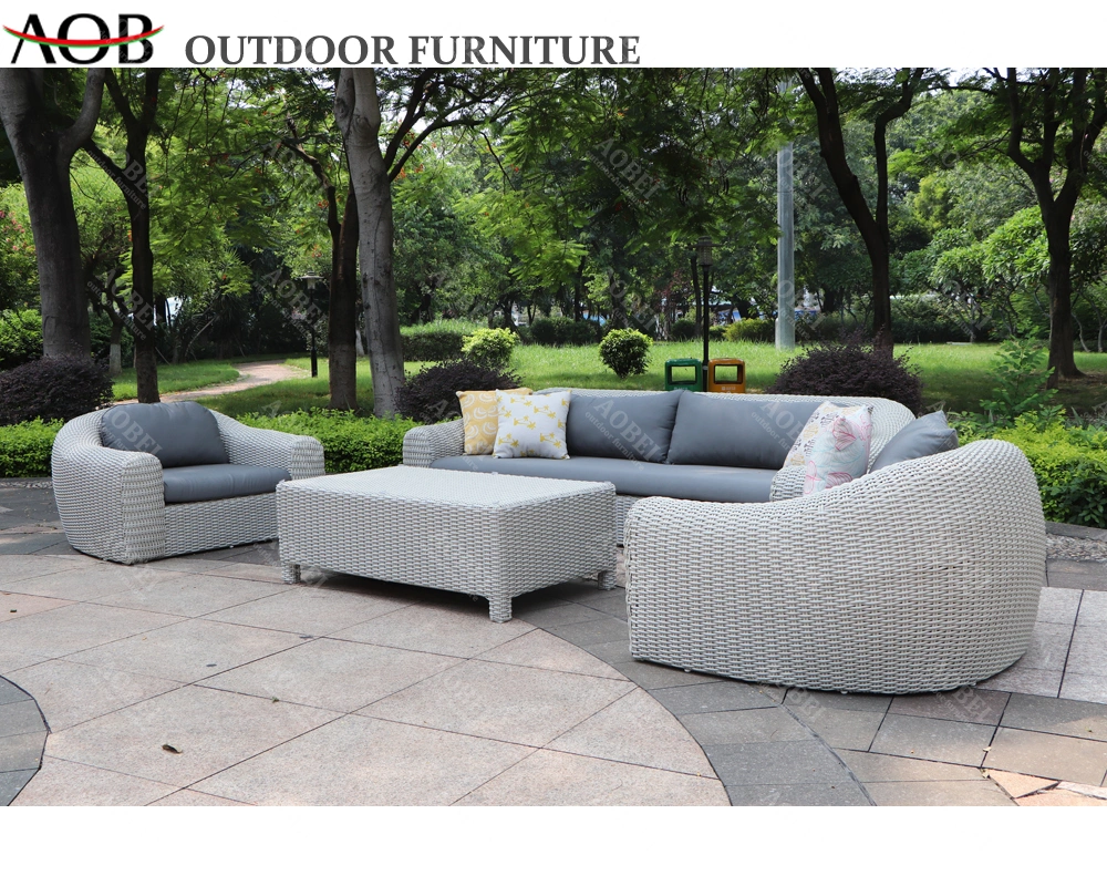 Modern Garden Hotel Patio Furniture Set Rattan Wicker Outdoor Living Sofa