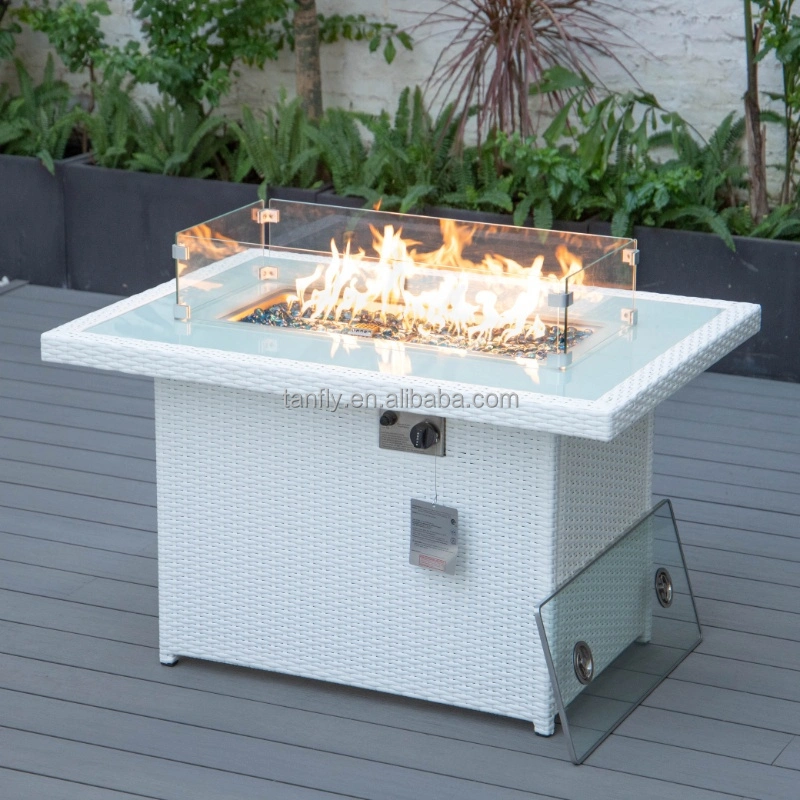 Rectangle Outdoor Garden Patio Fire Pit Outdoor Furniture Tables Square Metal Steel Fire Pit