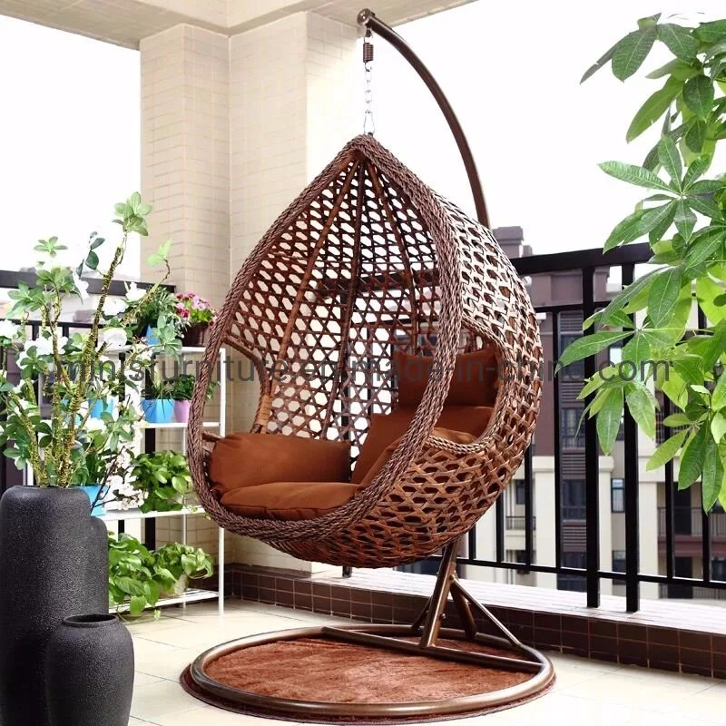 (MN-OSF25) Chinese Wholesale Outdoor Furniture Rattan Egg Swing Garden Chair