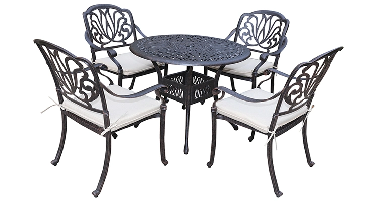 Cast Aluminum Patio Furniture Outdoor Garden Furniture Elizabeth 4 Seater Dining Set