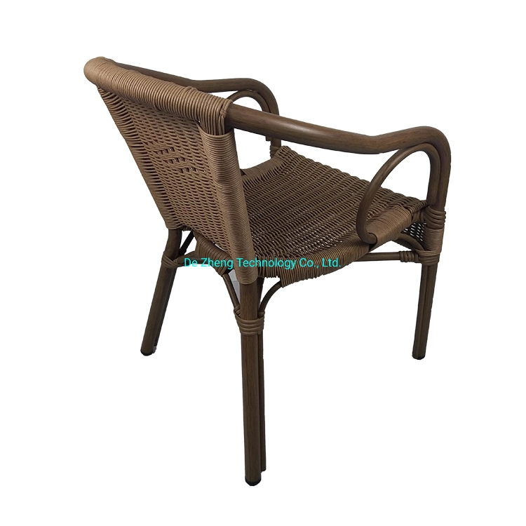 Hot Sale Outdoor Rattan Furniture Garden Aluminium Bistro Wood Bamboo Vintage Chair Furniture