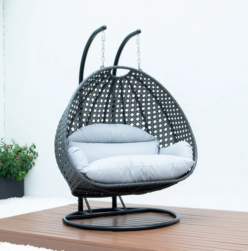 Hot Selling Outdoor Hanging Egg Chair 2 Seater Rattan Garden Furniture Patio Swing