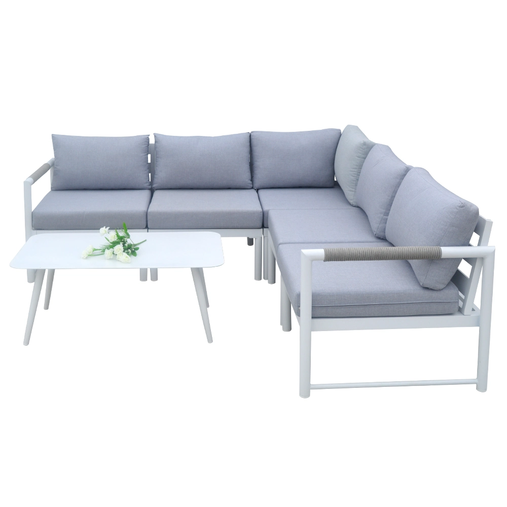 Modern Outdoor Hotel Woven Rope Lounge Sofa Patio Outdoor Garden Balcony Sofa Set Sectional Furniture Set