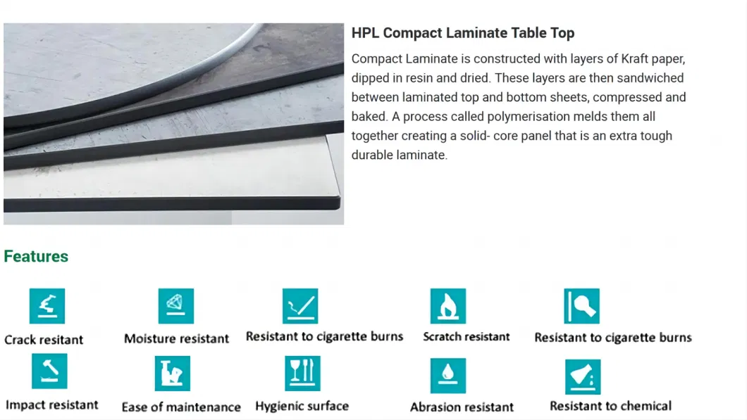 HPL Outdoor UV-Resistance Cafe Table