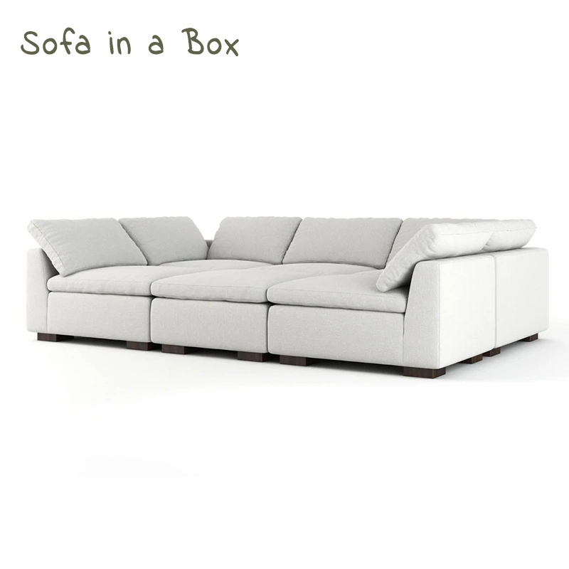 Modern Cloud U Sectional Couch Set Giant Kd Sofa Home Furniture Leather White Living Room Modular Sofa Set