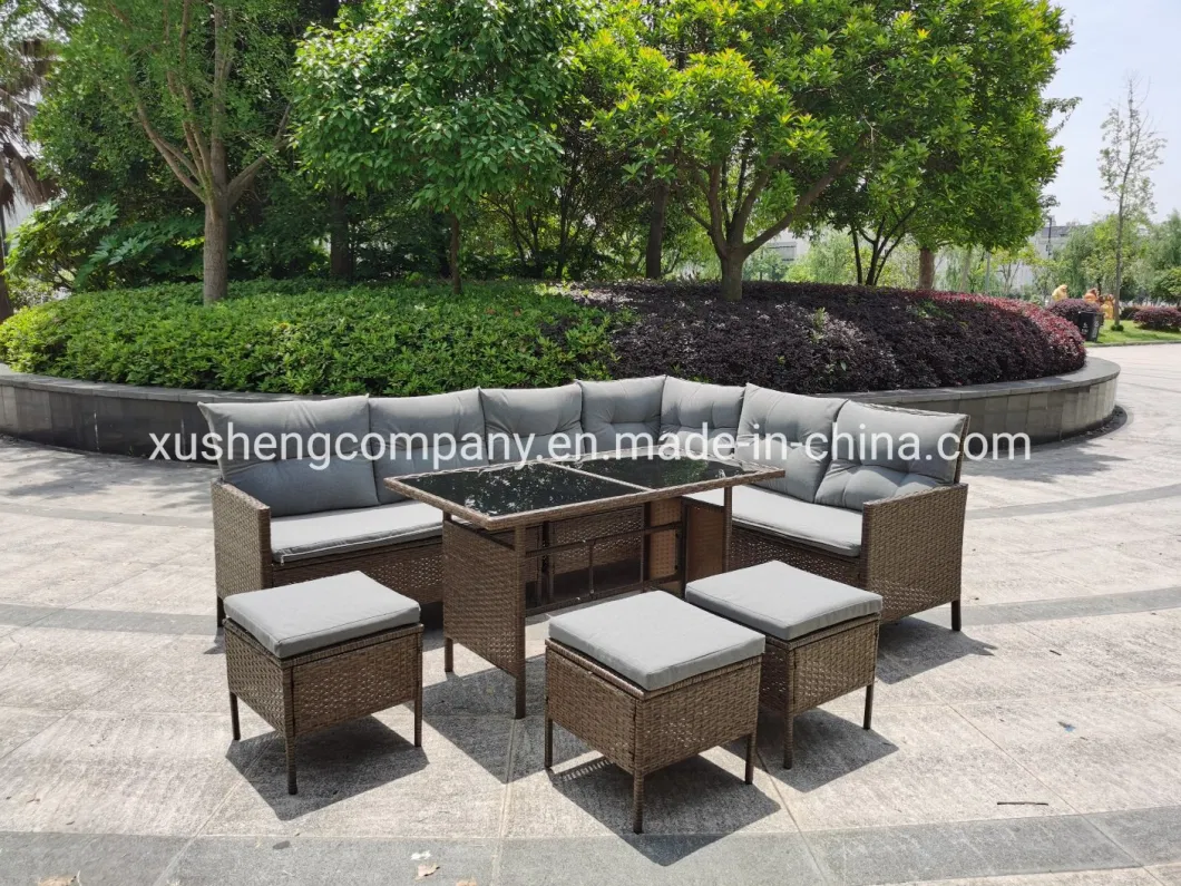 Outdoor Garden Rattan Furniture Sofa with Cushion