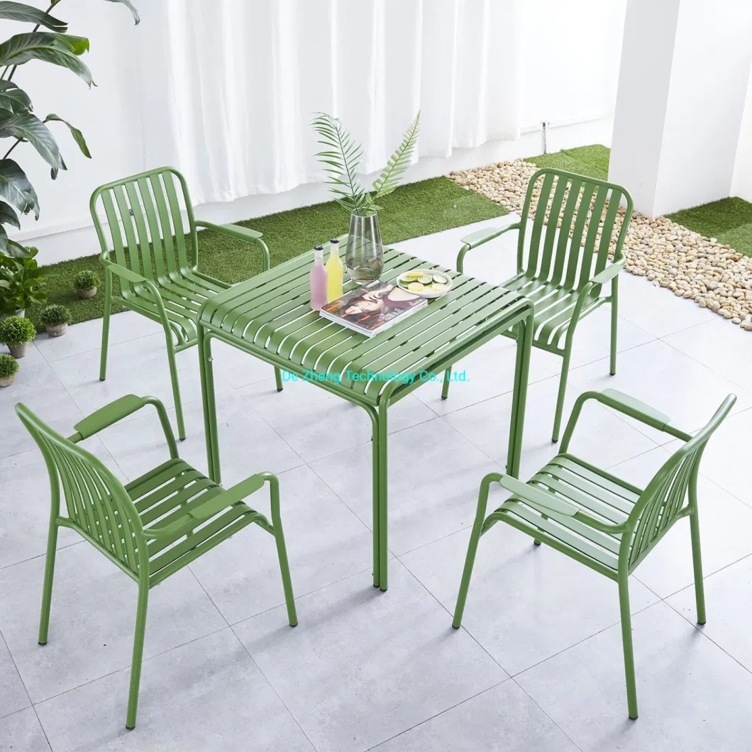 New Arrival China Wholesale Modern Style Aluminum Dining Garden Outdoor Furniture