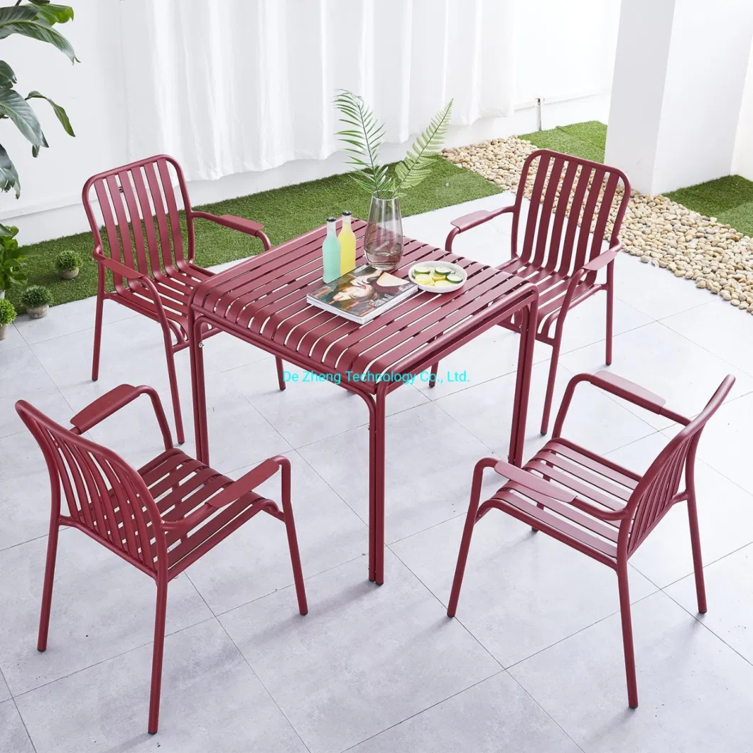 New Arrival China Wholesale Modern Style Aluminum Dining Garden Outdoor Furniture