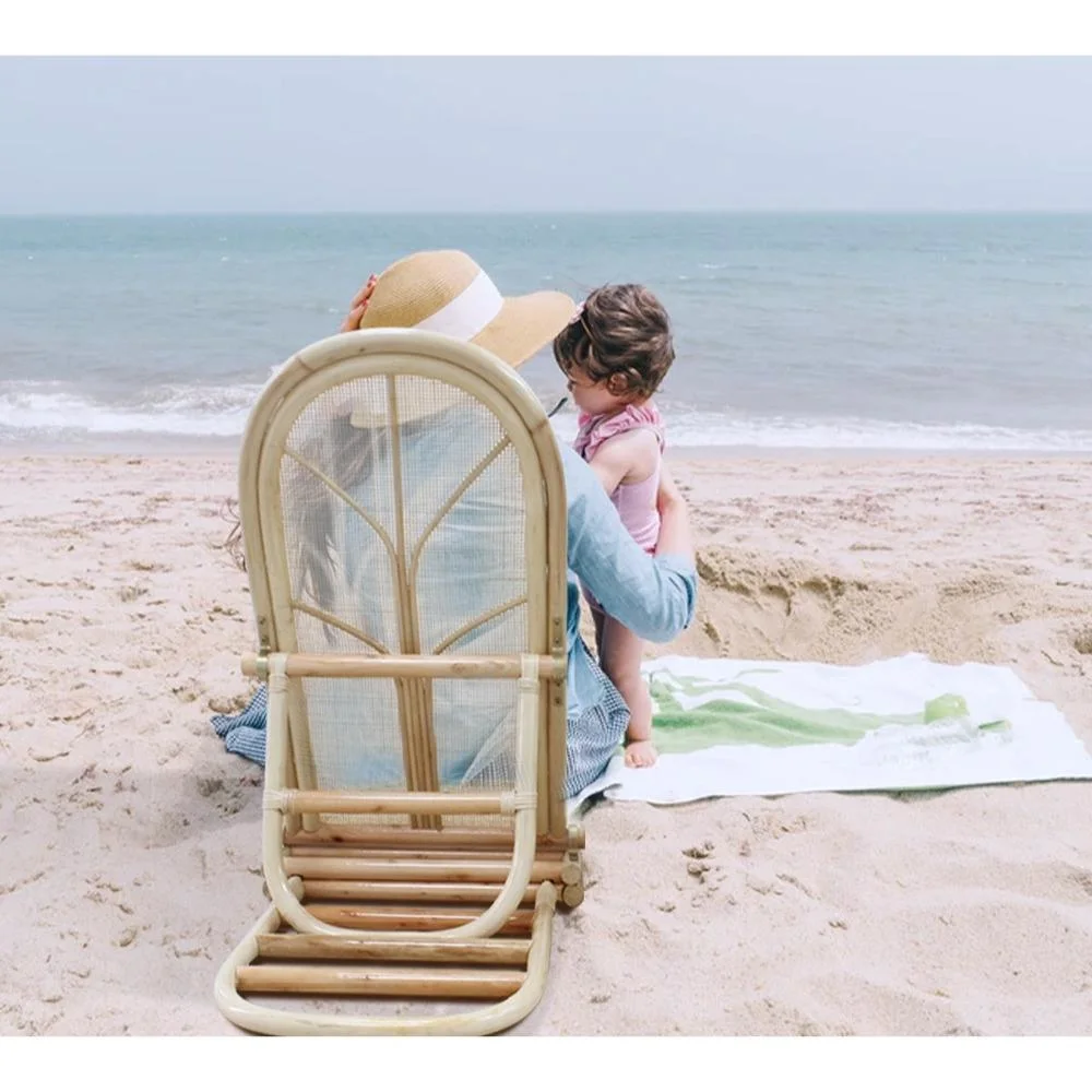 Folding Camping Beach Chair Outdoor Rattan Chair Rattan Backrest Weaving Creative Bl19554
