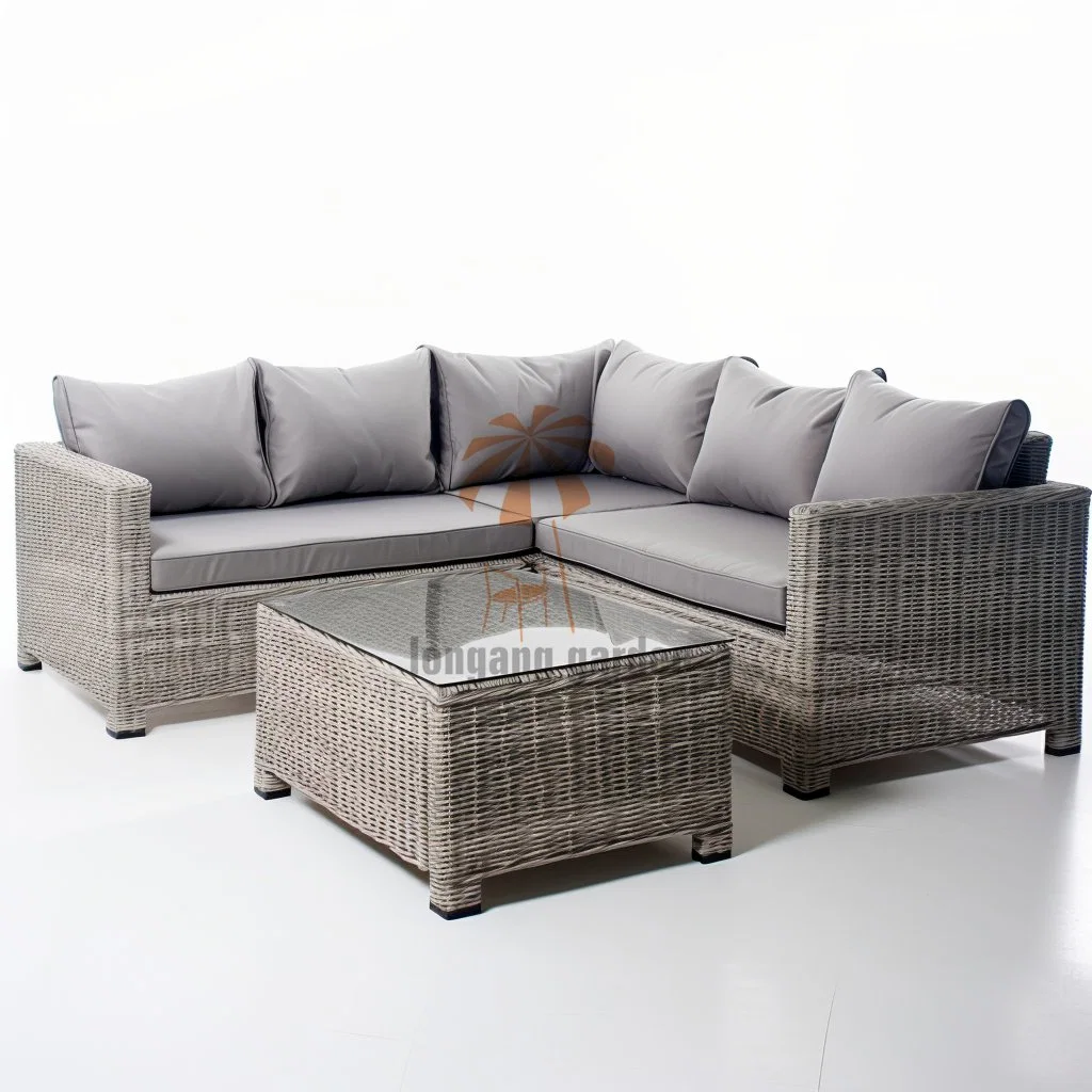 Modern Furniture Set Outdoor Patio Furniture Garden Rattan Wicker Modular Sectional Sofa