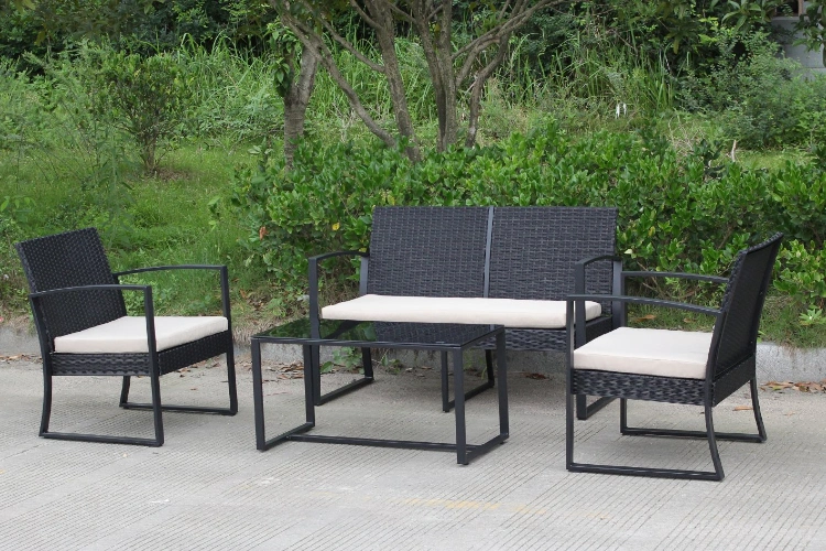 Cheap Garden Injected Plastic Rattan Outdoor Furniture Best Seller Plastic Wicker Sofa