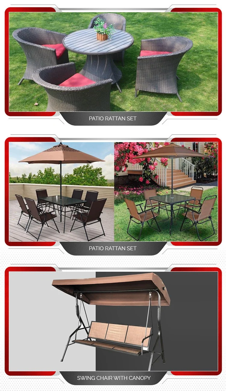 3 Piece Outdoor Patio Rattan Rocking Chair and Tea Table Set