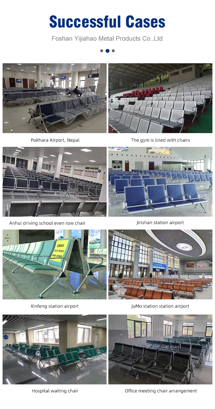 Manufacturer of Airport Hospital Waiting Room Chair Office Chairs Metal Seating Bench Public Furniture Garden Chair Outdoor Chair Steel Waiting Chair