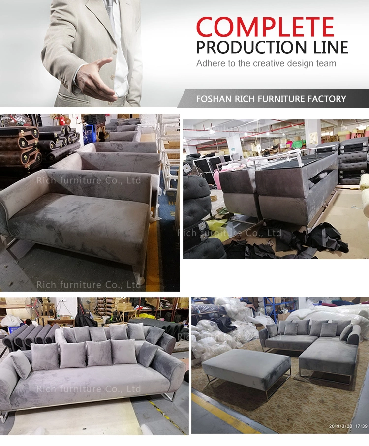 Living Room Furniture New Corner L Shaped Sofa Couch Set Luxury Modern White L Shape Sofa Sectional DIY Tufted Sofa