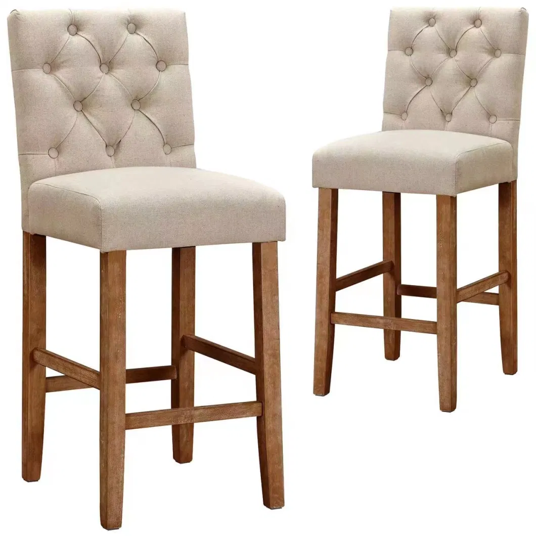 Factory Supplier Wholesale Modern Bar Side Chair Furniture Counter Chair Wooden High Pub Stool Bar High Chairs